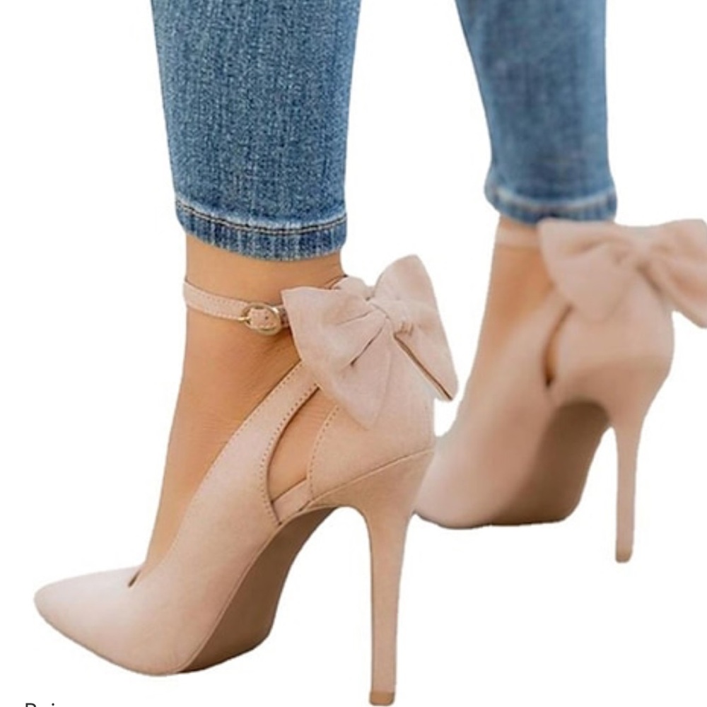 NEW ZBY Women’s Nude Suede Pointed Toe High‎ Heels Size 9.5 A29